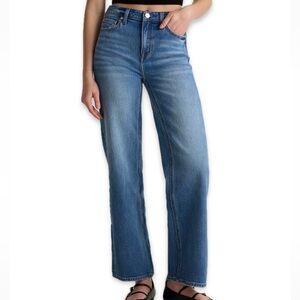 QUINCE COMFORT STRETCH HIGH RISE RELAXED STRAIGHT JEANS MEDIUM WASH SIZE 28 NWT